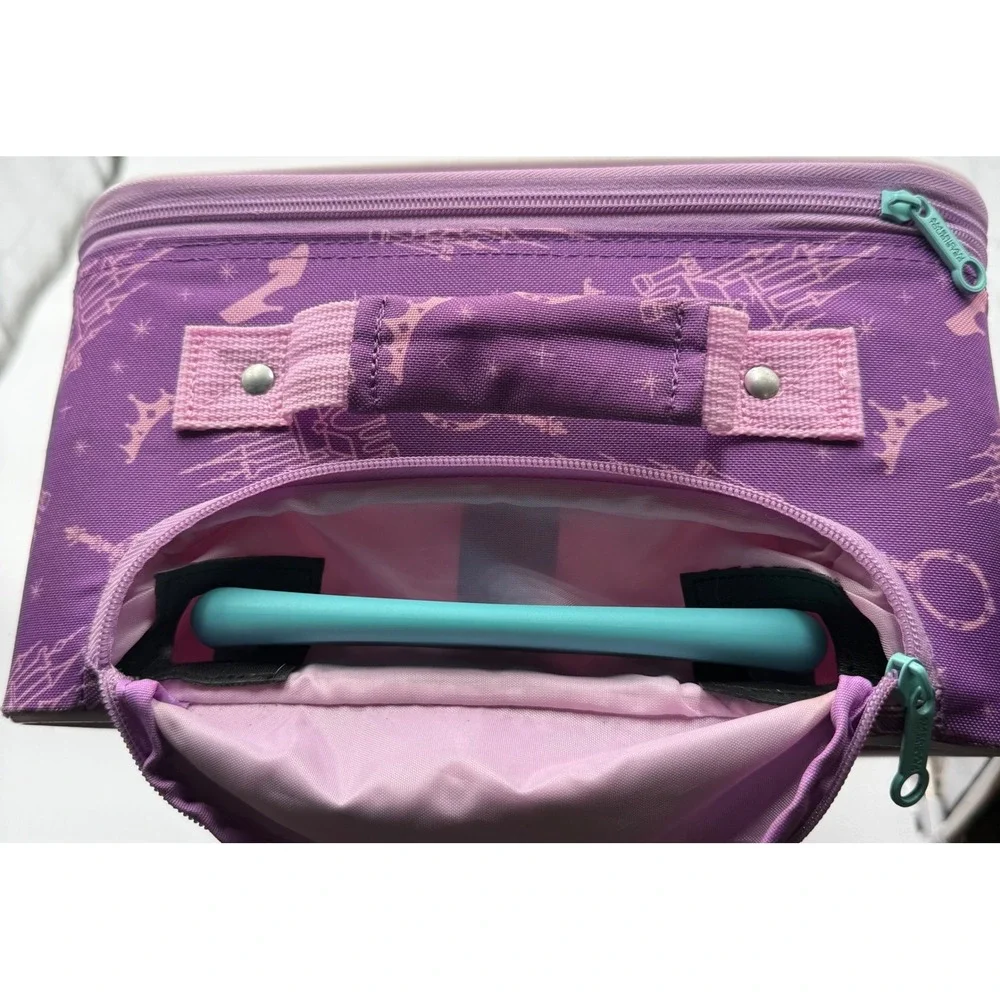 American Tourister Disney Princess Rolling Suitcase Pink Purple 18 Inch Luggage